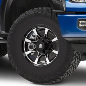Mammoth F8 Gloss Black Machined 6-Lug Wheel; 17x9; 0mm Offset (15-20 F-150)