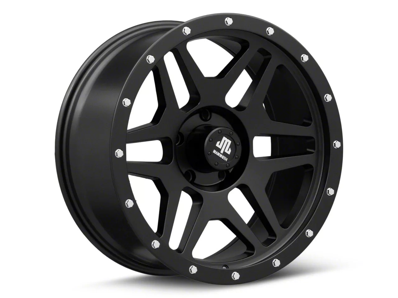 Mammoth Split 6 Beadlock Matte Black 5-Lug Wheel; 20x9; -6mm Offset (02-08 RAM 1500, Excluding Mega Cab)
