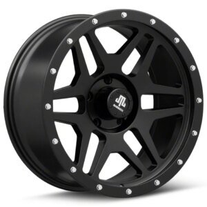 Mammoth Split 6 Beadlock Matte Black 5-Lug Wheel; 20x9; -6mm Offset (02-08 RAM 1500, Excluding Mega Cab)