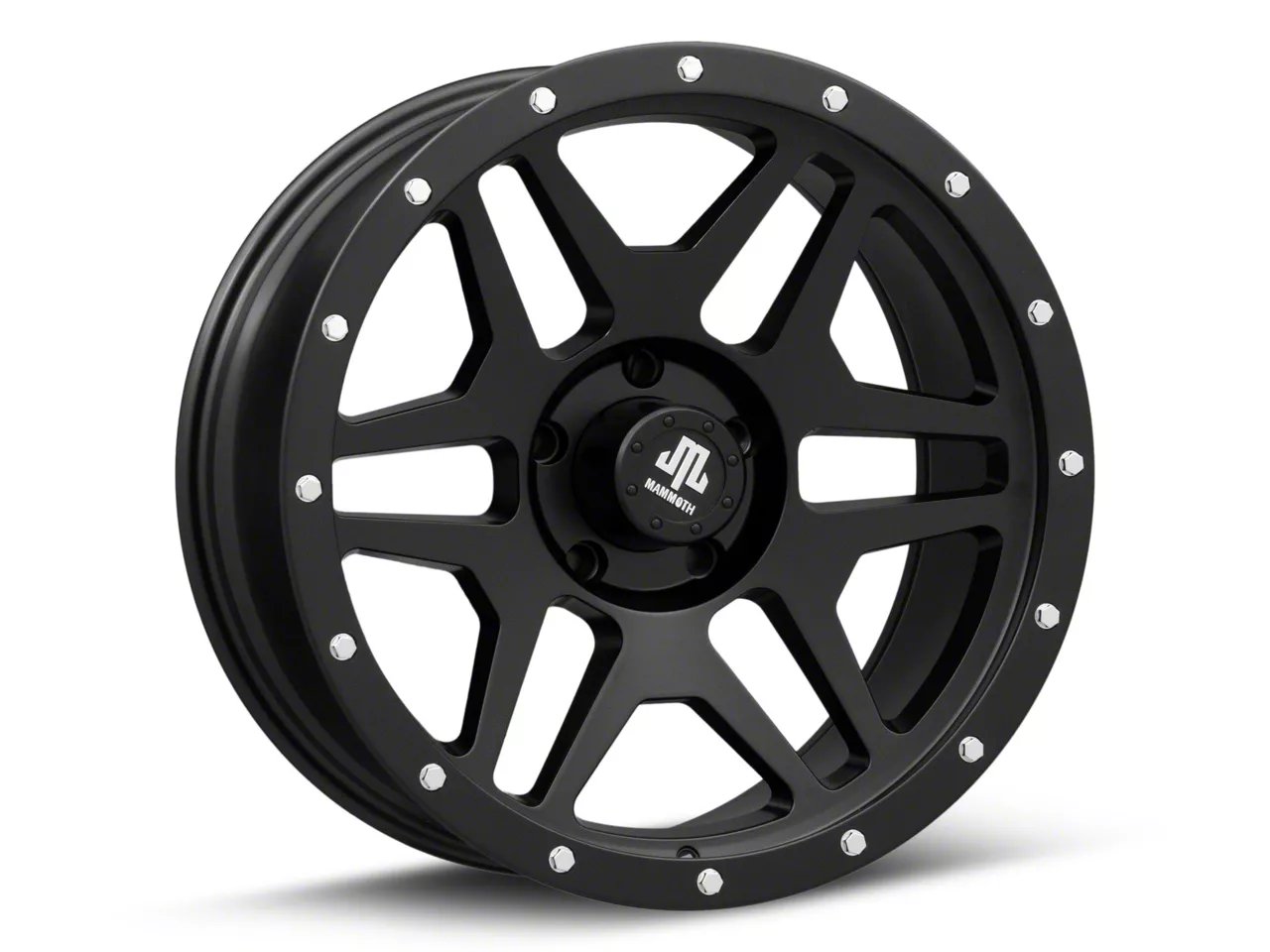 Mammoth Split 6 Beadlock Matte Black 5-Lug Wheel; 20x9; -6mm Offset (02-08 RAM 1500, Excluding Mega Cab)