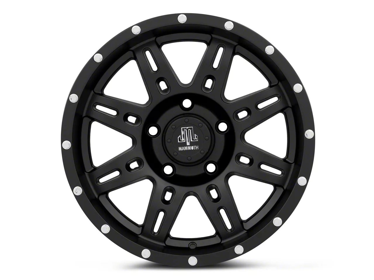 Mammoth Split-8 Beadlock Matte Black 5-Lug Wheel; 17x9; -6mm Offset (09-18 RAM 1500)