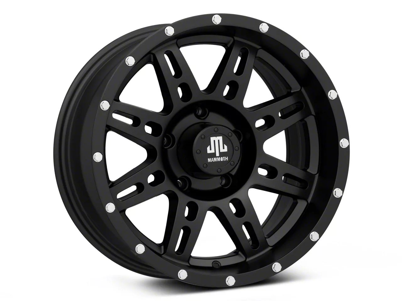 Mammoth Split-8 Beadlock Matte Black 5-Lug Wheel; 17x9; -6mm Offset (09-18 RAM 1500)