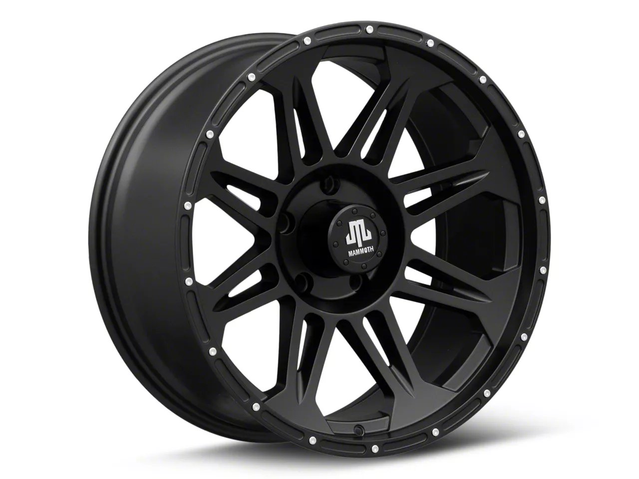 Mammoth Split 8 Beadlock Matte Black 5-Lug Wheel; 20x9; -6mm Offset (09-18 RAM 1500)