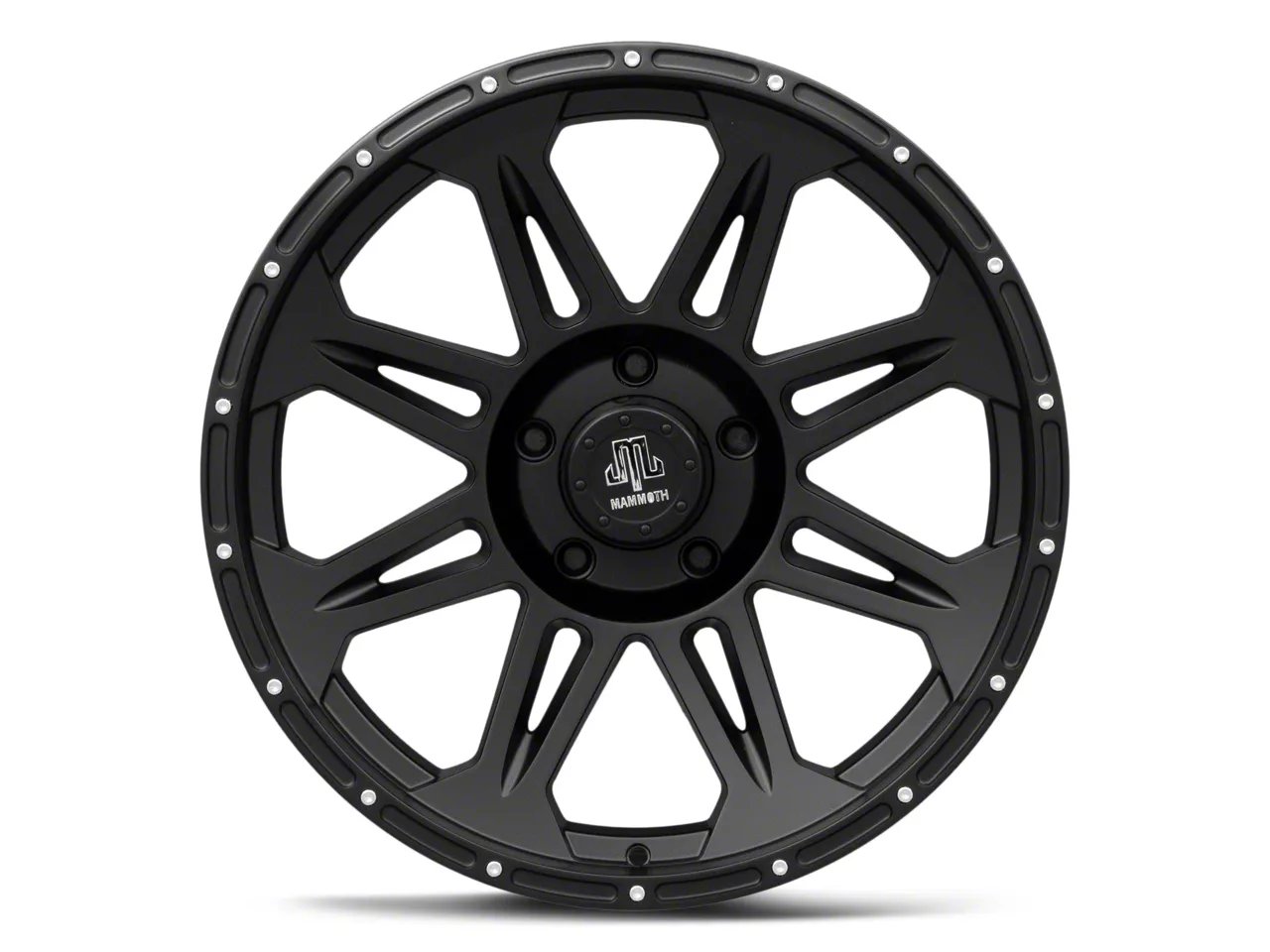 Mammoth Split 8 Beadlock Matte Black 5-Lug Wheel; 20x9; -6mm Offset (09-18 RAM 1500)