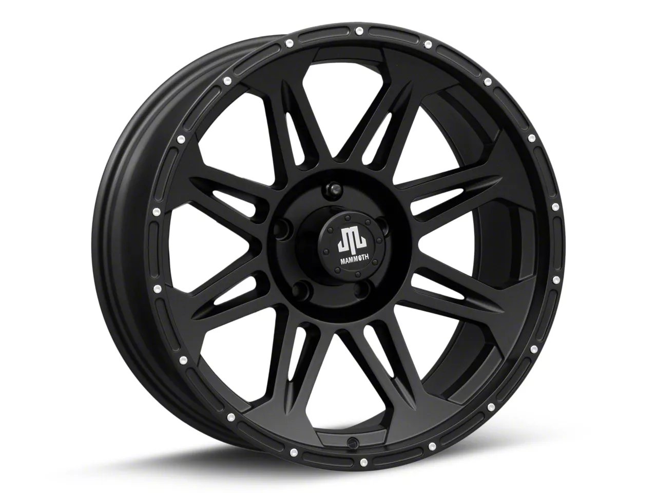 Mammoth Split 8 Beadlock Matte Black 5-Lug Wheel; 20x9; -6mm Offset (09-18 RAM 1500)