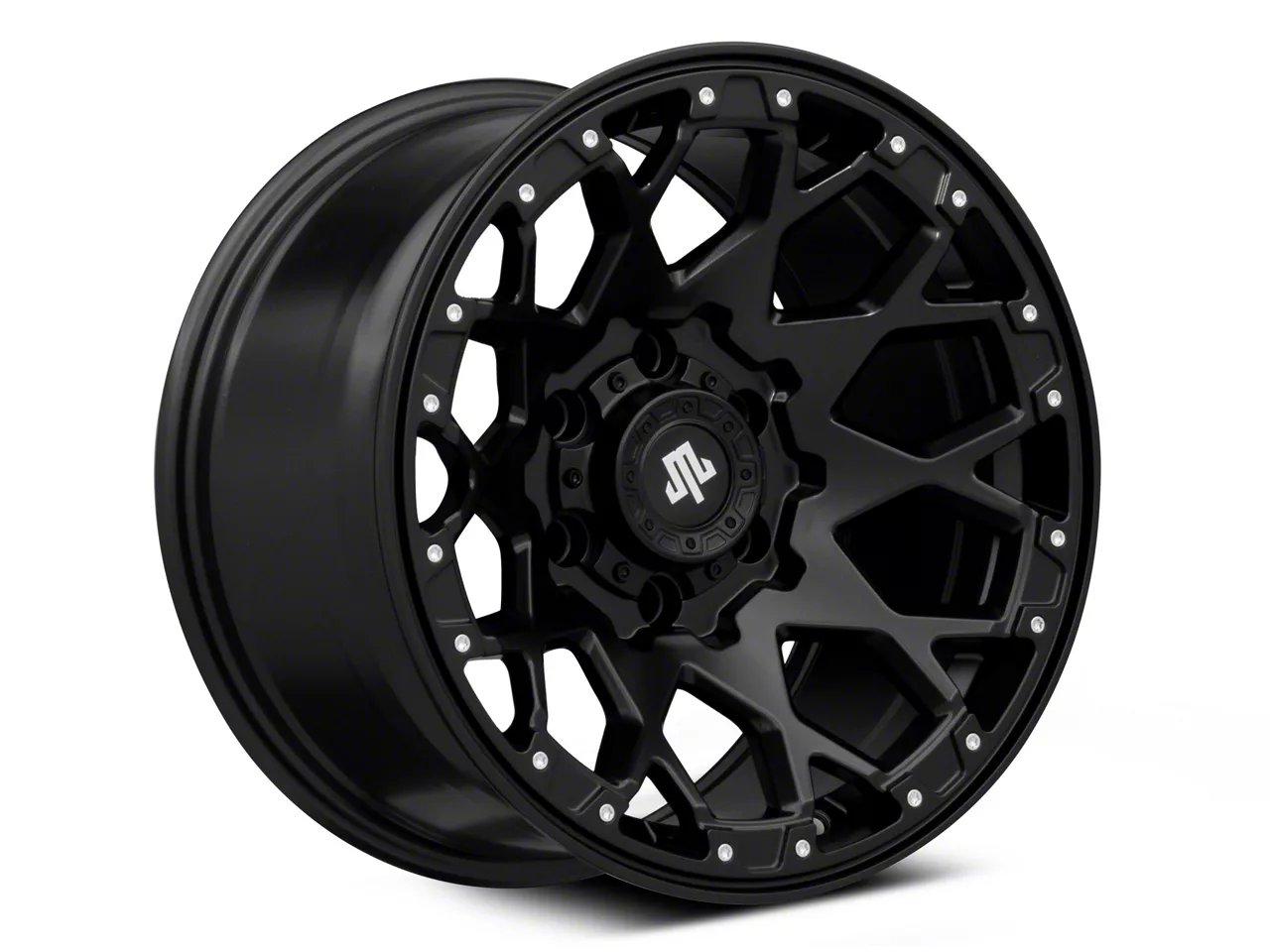 Mammoth Vex Satin Black Machined 6-Lug Wheel; 17x9; -6mm Offset (19-26 Silverado 1500)