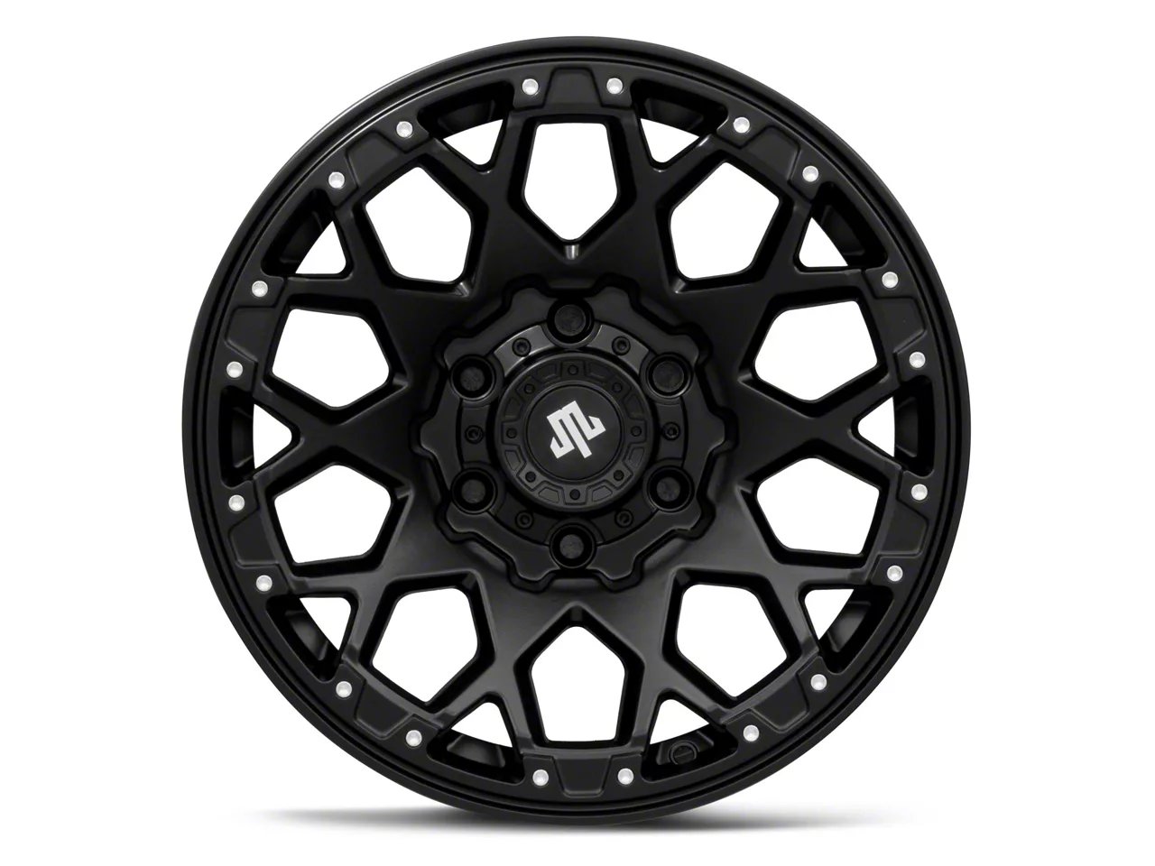 Mammoth Vex Satin Black Machined 6-Lug Wheel; 17x9; -6mm Offset (19-26 Silverado 1500)
