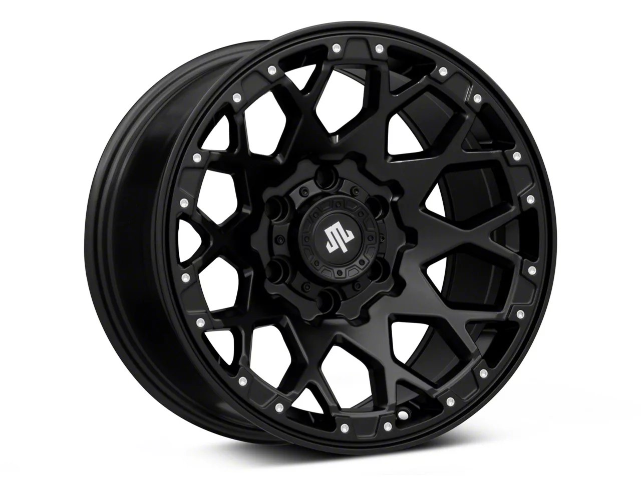 Mammoth Vex Satin Black Machined 6-Lug Wheel; 17x9; -6mm Offset (19-26 Silverado 1500)