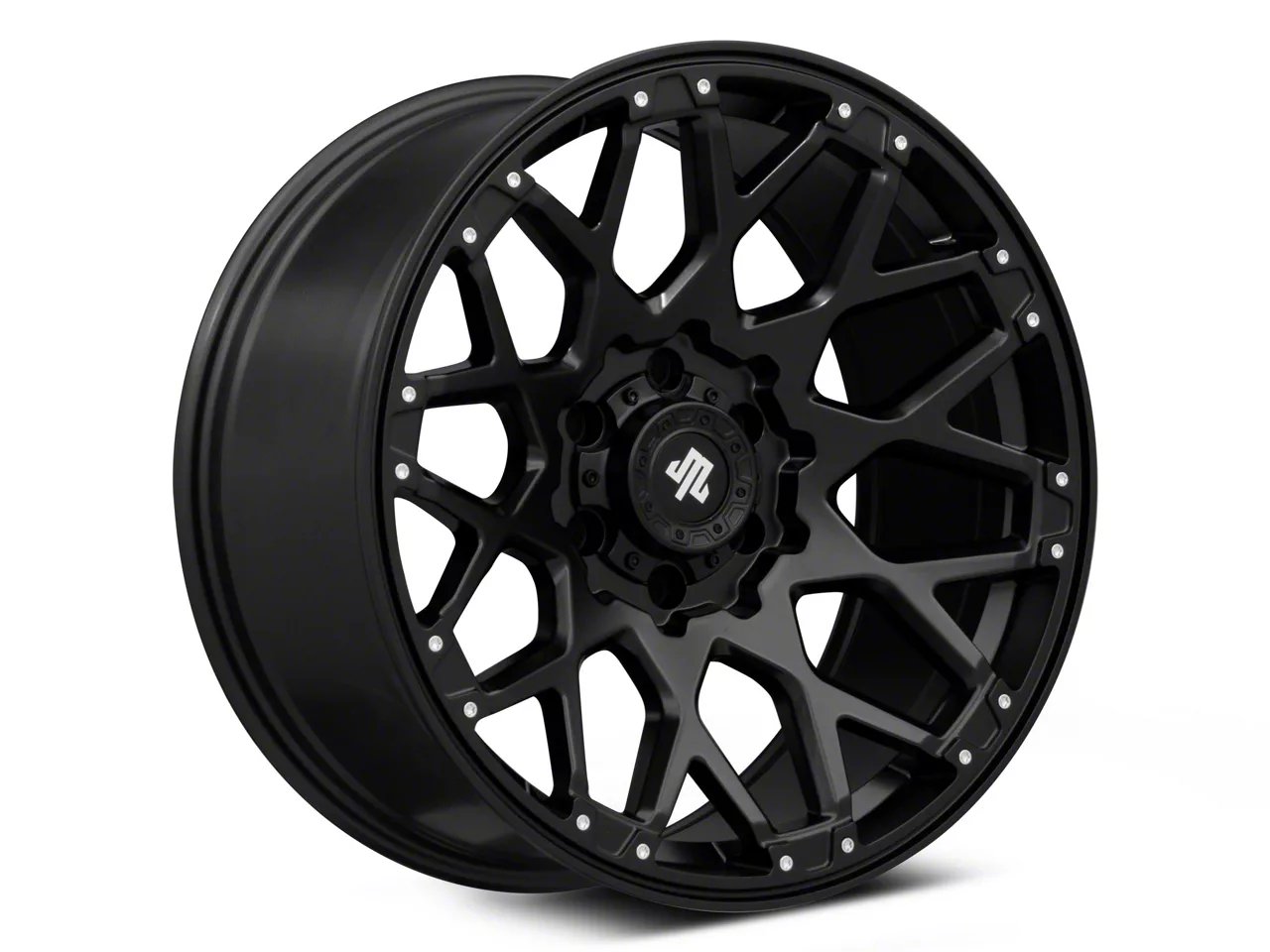 Mammoth Vex Satin Black Machined 6-Lug Wheel; 20x9; -6mm Offset (19-26 Silverado 1500)