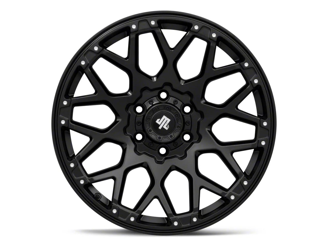 Mammoth Vex Satin Black Machined 6-Lug Wheel; 20x9; -6mm Offset (19-26 Silverado 1500)