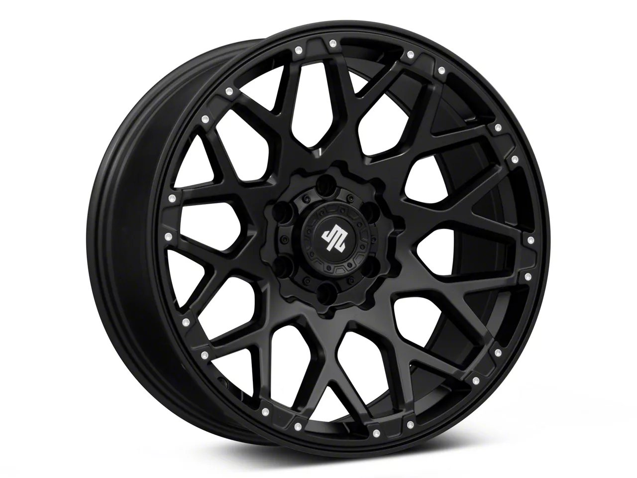 Mammoth Vex Satin Black Machined 6-Lug Wheel; 20x9; -6mm Offset (19-26 Silverado 1500)