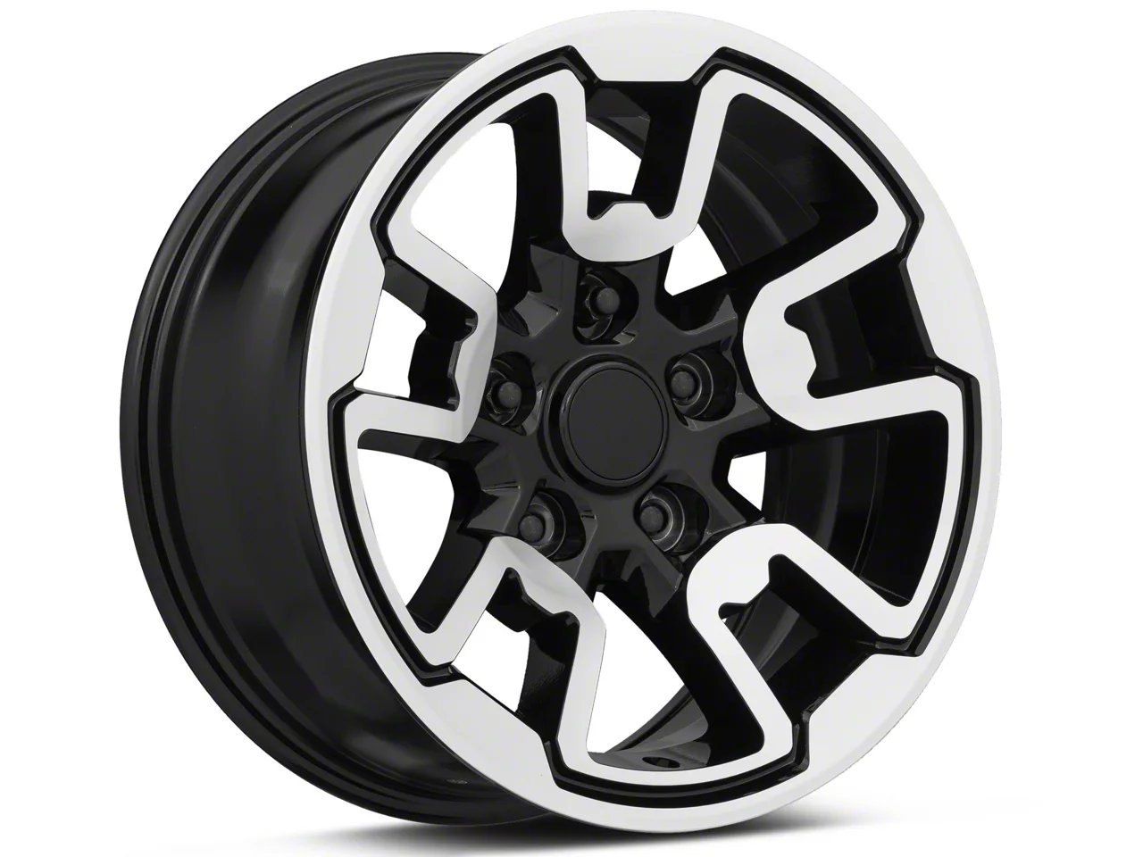Rebel Style Gloss Black Machined 5-Lug Wheel; 17x8; 18mm Offset (09-18 RAM 1500)