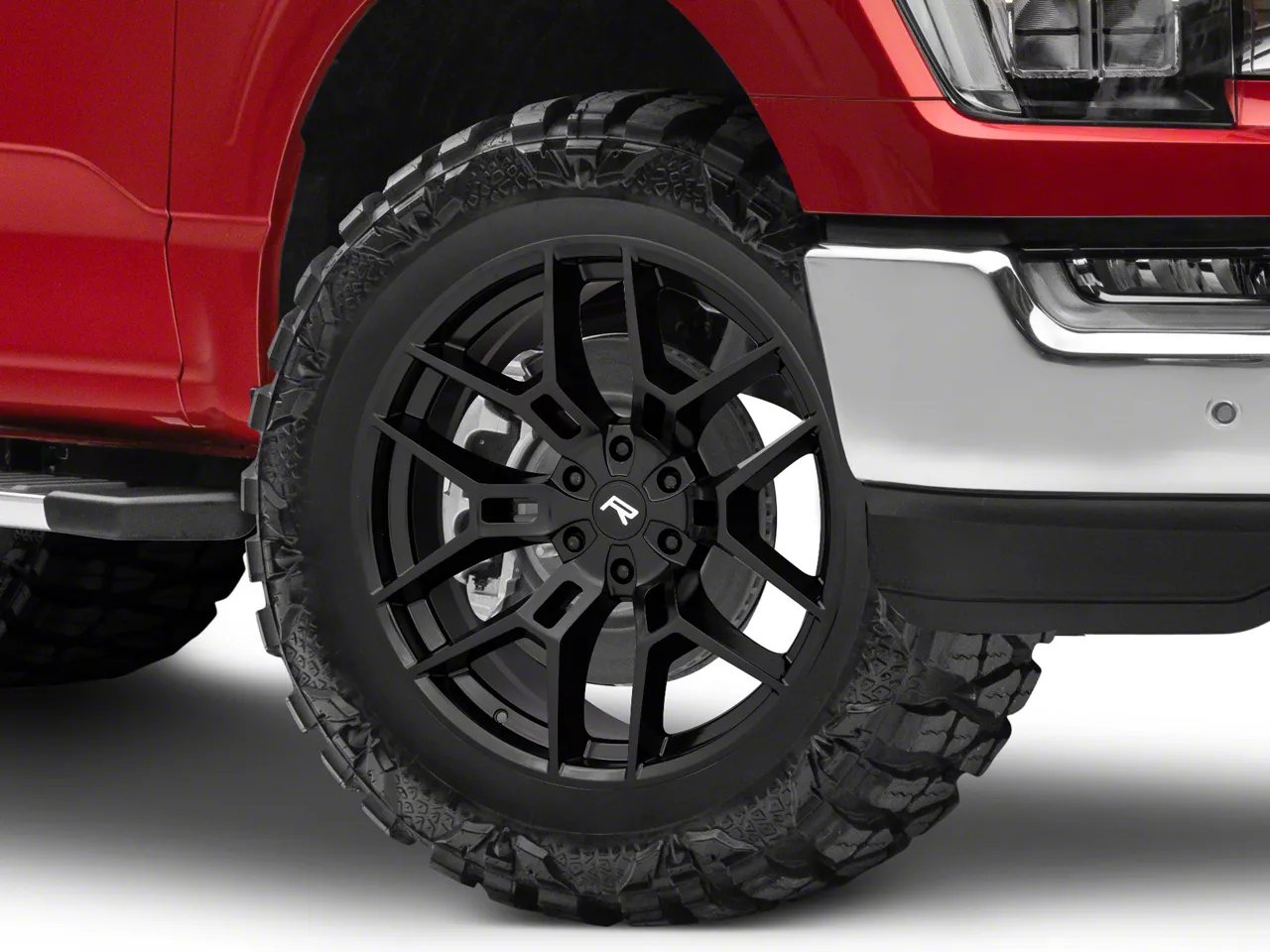 Rovos Wheels Ceres Satin Black 6-Lug Wheel; 22x9.5; 12mm Offset (21-26 F-150)